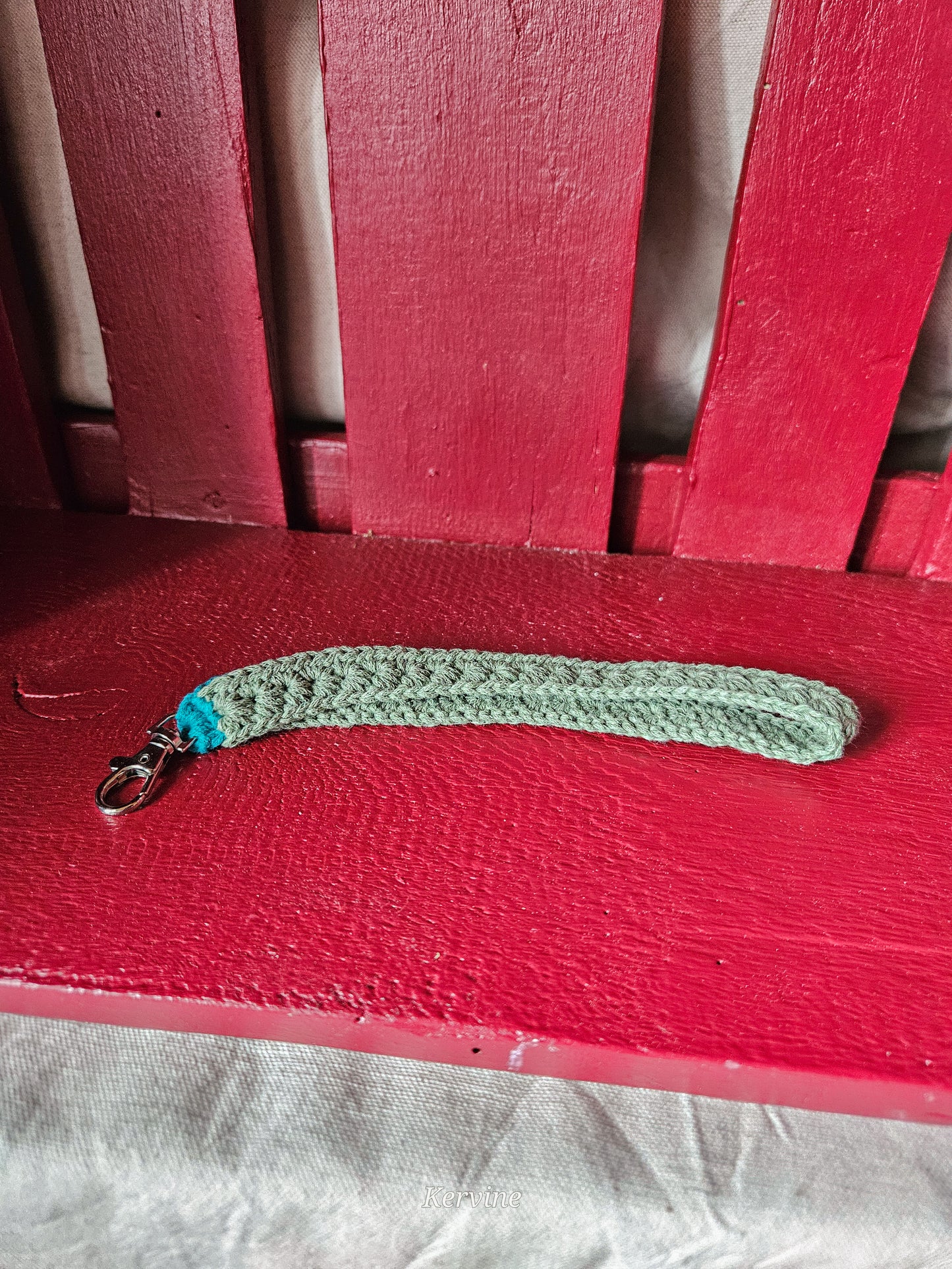 Porte-clé bracelet en crochet