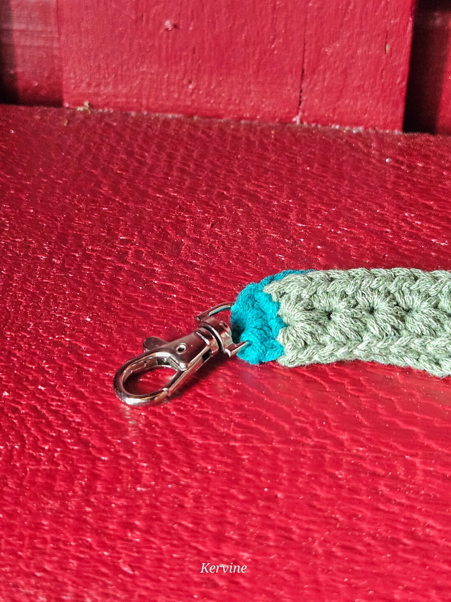 Porte-clé bracelet en crochet