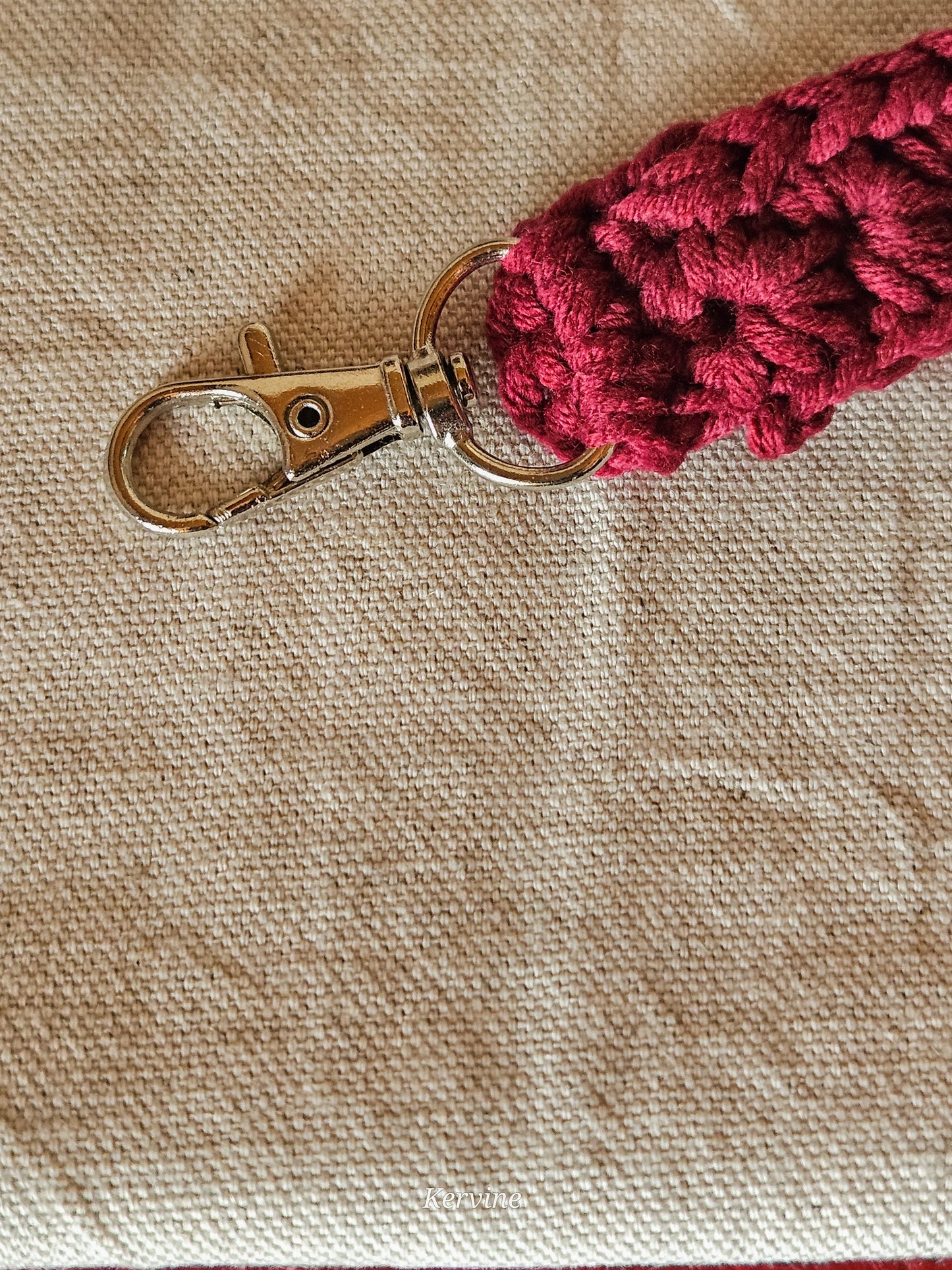 Porte-clé bracelet en crochet