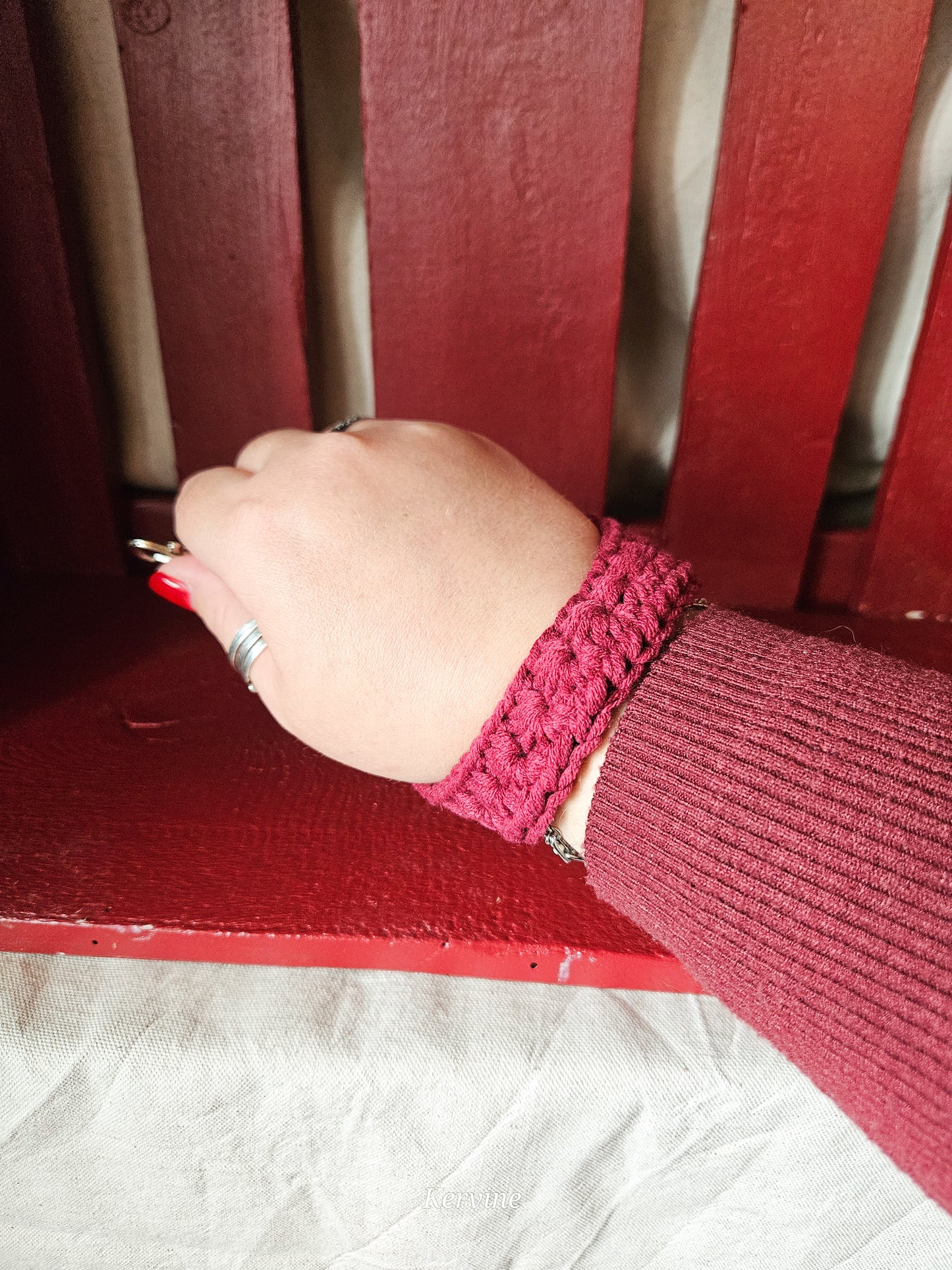 Porte-clé bracelet en crochet