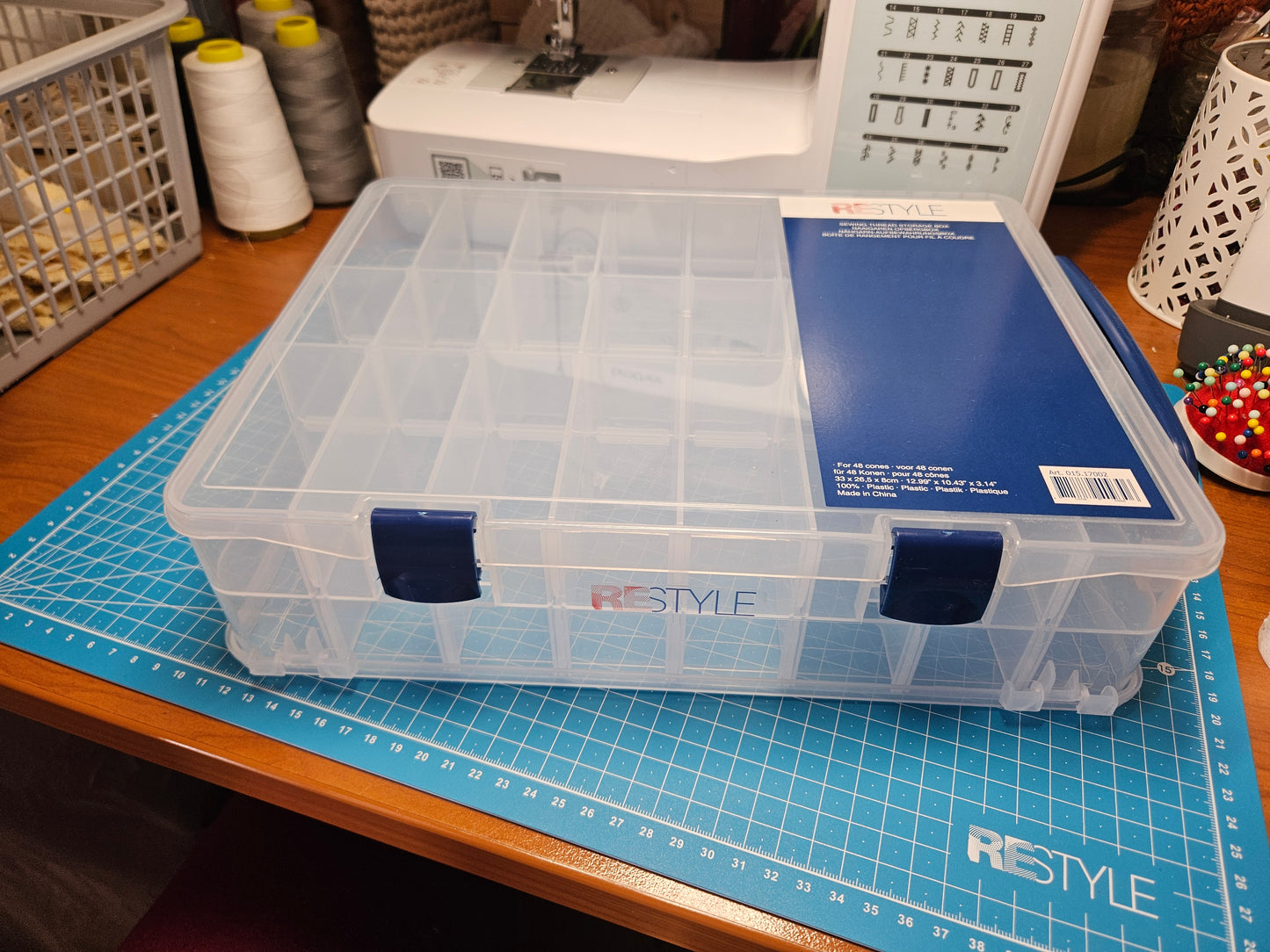 Boîte de rangement double face – 48 cases modulables