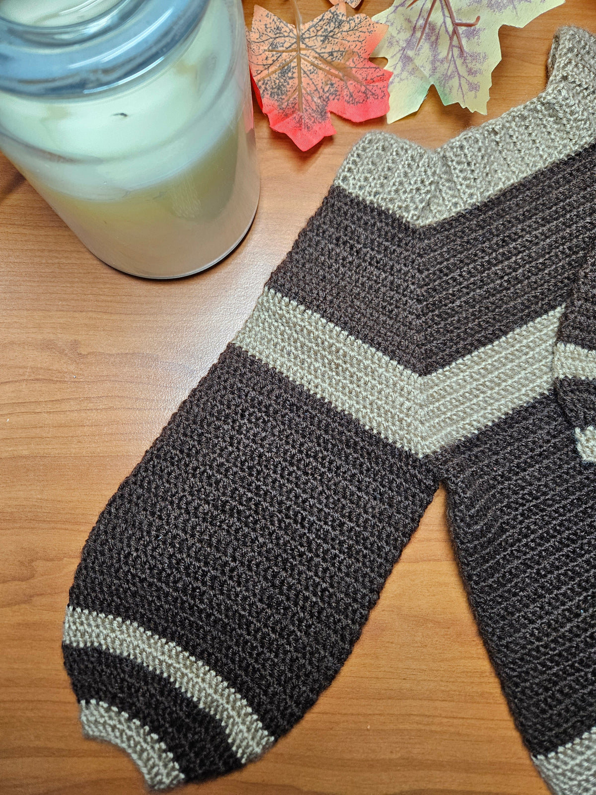 Pull enfant marron et beige – 12/24 mois
