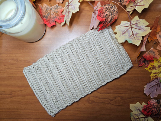 Tour de cou adulte beige en acrylique