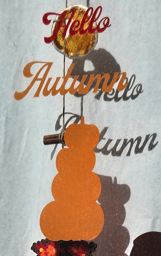 Décoration vitre automne