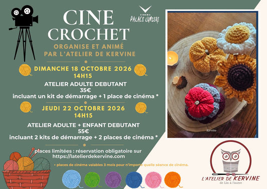 Atelier duo parents/enfants – Initiation crochet – Jeudi 22 octobre 2026