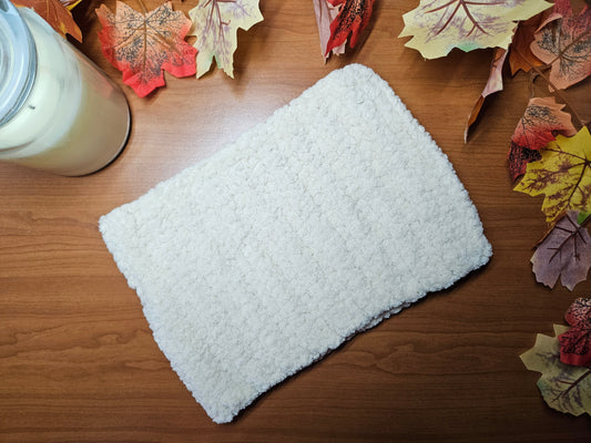 Tour de cou adulte beige extra doux en fil moumoute